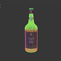 Green VAT 69 Whisky Bottle Featuring Classic Brand Label and Design