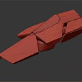 Red and White Cosmic Spacecraft Model With Number 72 And Aerodynamic Design
