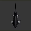 Realistic 3D Fish Model With Detailed Fins Sleek Tail And Gray Background