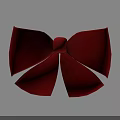 Red Butterfly Shaped Bow Decoration With Vibrant Color And Smooth Texture