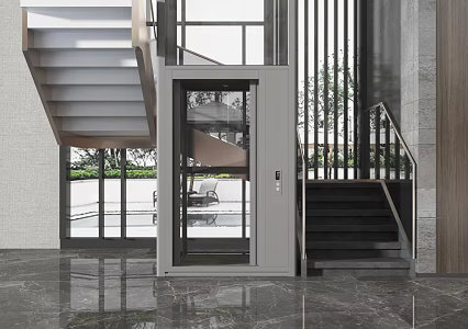 modern elevator hall 3d model