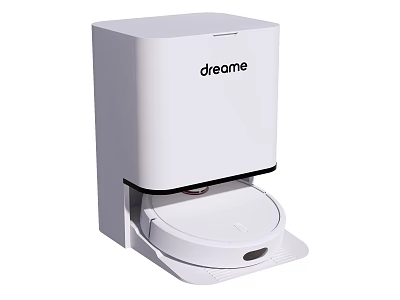Dreame White Robot Vacuum Cleaner Dock With Automatic Dust Collection 3d model