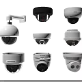 Projection Monitoring Systems With Dome Bullet And Wall Mounted Surveillance Camera Models