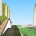 Modern Urban Cityscape With Unique Skyscrapers Rivers And Green Spaces