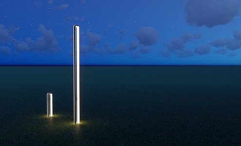 Modern landscape lights garden lights 3d model