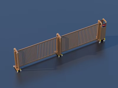 Portable Movable Guardrail With Wheels For Safety Protection And Crowd Control 3d model