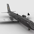 Detailed Building Blocks Airplane Model With Black Body Wheels And Wings