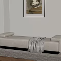 modern bed end stool sofa stool 3d model