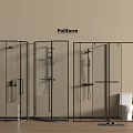 Poliform Modern Shower Enclosures Glass Design With Different Styles In Bathroom Interior With Wooden Floor