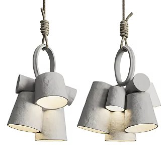 Quiet chandelier plaster chandelier 3d model