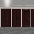 American Style Door Entry Door Bedroom Door 3d model