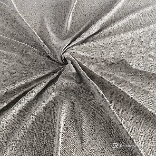 Gray Fabric With Wrinkled Texture Glossy Finish And Soft Material Quality 3d model 