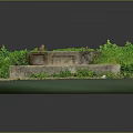 Natural Scene Model Featuring Green Grass Circular Area Octagonal Stone Structure And Stone Path