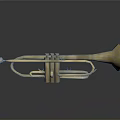 Golden Trumpet Shiny Musical Instrument For Daily Life Use