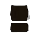 Comfortable Black Single Sofa with Matching Ottoman and Soft Fabric Upholstery