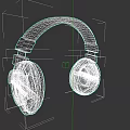 Black Over Ear Headphones With Metallic Headband And Round Earpads