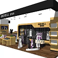 Guexell Clothing Store Interior With Fashion Displays Mannequins And Shelves