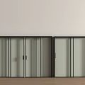 Modern Double Doors With Glass Panels And Black Frames For Home Interior Design