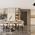 Modern Duplex Living Room With High Ceiling Large Windows Sofa Coffee Table And TV Wall