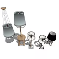 Nordic lamps combination art personality lamp 3d model