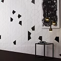 Artistic Modern Interior Wall Design With Colorful Geometric Polygonal Tile Patterns 3d model