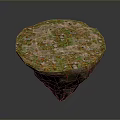 Modern Conical Decorative Art Piece With Green Orange Textured Surface In Contemporary Interior