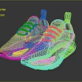 Light Green Nike Sneakers With Mesh Design And White Sole For Daily Use