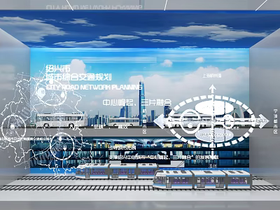Shanghai Urban Comprehensive Transportation Planning With Metro Buses And Network 3d model
