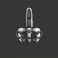 Futuristic Mechanical Weapon 3D Model Design With Metallic Gears And Joints