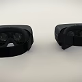 Black Virtual Reality Headset Gear VR Design With Comfortable Straps 3d model