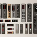 Modern elevator switch elevator button key elevator outgoing call box elevator floor display outgoing call box panel elevator display 3d model