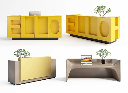 Modern Reception Desk Reception Desk 3d model