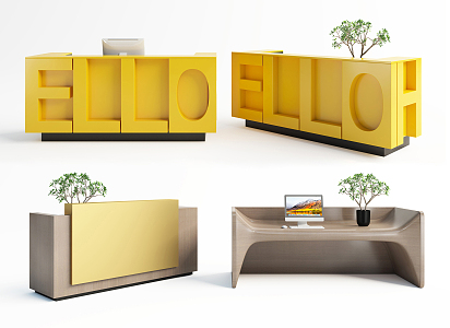 Modern Reception Desk Reception Desk 3d model