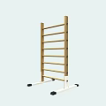 Multifunctional Sports Training Equipment With Multiple Yellow Horizontal Bars White Frame And Black Foot Pads