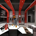 Modern Clothing Store Front With Glass Windows And Fashion Apparel Displays