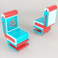 Modern Leisure Chairs With Blue Red Color And Modern Design For Comfortable Seating