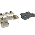 Modern Special-Shaped Sofa Stitching Sofa Combination Multi-Person Sofa Module Combination Sofa 3d model