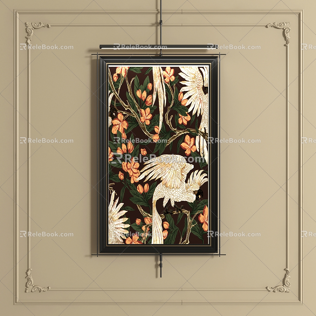 French decorative painting 3d model