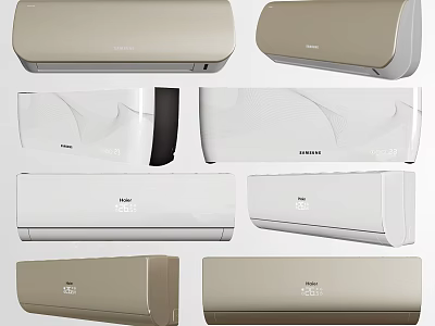 Air Conditioner Fans With Various Styles And Neutral Colors For Home Use 3d model
