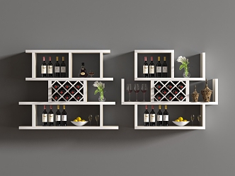 Modern wine rack 3d model