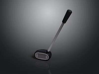 Modern Cleaning Tool With Black Handle And White Shaft Brush Head 3d model