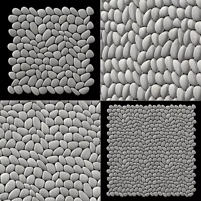 Natural Stone And Wood Texture Patterns With Various Arrangement Designs For Decor 3d model