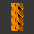 Orange Layered Leaf Like Structure With Metallic Shiny Surface And Reflective Base