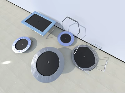 Portable Wireless Headphones and Speakers with Sleek Design and High Quality Sound 3d model