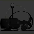 Modern VR Headset For Computer Gaming With Microphone Stand And Wireless Remote Controller