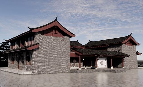 New Chinese Style Ancient Courtyard 3d model