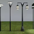 Different Styles Of Outdoor Garden Lights Including Solar Powered And Lantern Designs On Lawn