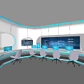Data Control Center of Science and Technology Exhibition Hall 3d model