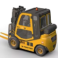 Jungheinrich Yellow Black Industrial Forklift With Cabin And Heavy Duty Tires