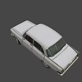 Vintage Classic Car With Retro Design Round Headlights And Classic Body Style